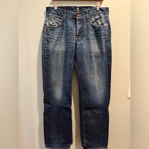 Men’s 7 For All Mankind, Austyn Jeans. Sz 33. Relaxed-straight fit, dark wash.
